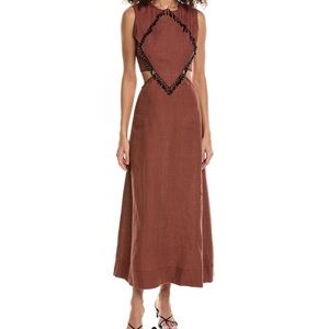 Ganni cutout waist maxi dress
